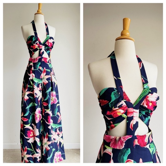 PatBO Laelia Cutout Floral Wide-Leg Jumpsuit | Size 0 | NWT - Picture 4 of 10